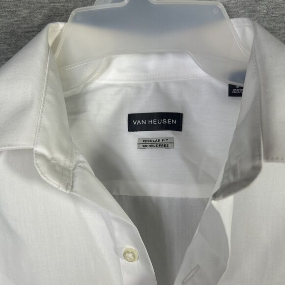 Van Heusen Men's Regular Fit/ Button Down Dress Shirt /White/ 15- 32/33 NEW READ - Picture 3 of 9
